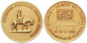 WORLD COINS: ARGENTINA
Medalla. Octubre 1961. ASOCIACIÓN FILATÉLICA TEMÁTICA ARGENTINA. Anv.: ASOCIACION FILATELICA TEMATICA ARGENTINA. Jinete a dere...