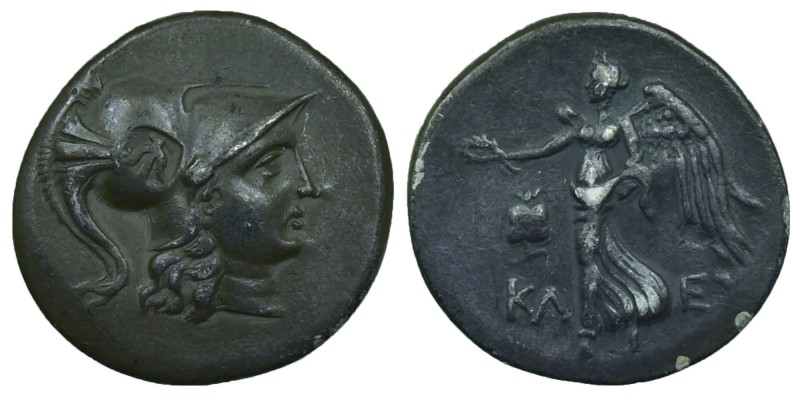 PAMPHYLIA. Side. Tetradrachm (Circa 145-125 BC).
Kleuch-, magistrate. Obv: Helm...