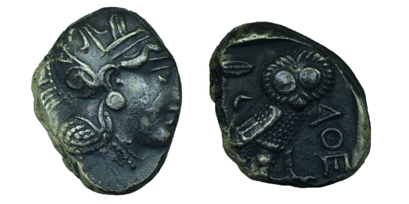 Attica, Athens, Tetradrachm, ca. 454-404 BC. 
Possible eastern imitation. Helme...