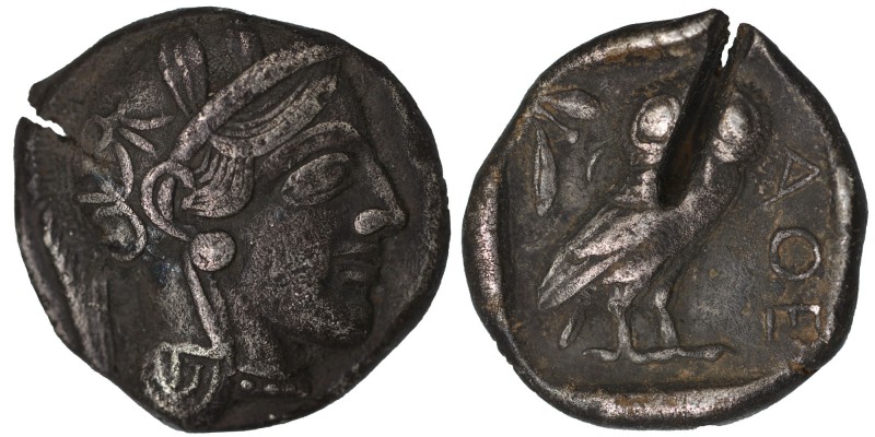 Attica, Athens, Tetradrachm, ca. 454-404 BC. 
AR, Helmeted head of Athena r.; R...