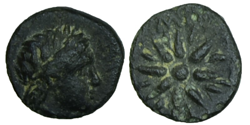 Mysia. Gambrion circa 350-250 BC.
Bronze Æ, Laureate head of Apollo right / 12-...