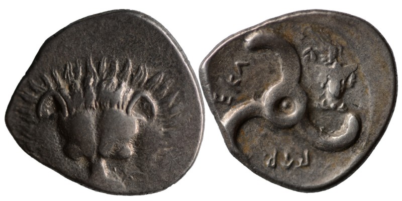 DYNASTS OF LYCIA. Perikles, circa 380-360 BC. 1/3 Stater Facing lion's scalp. Re...
