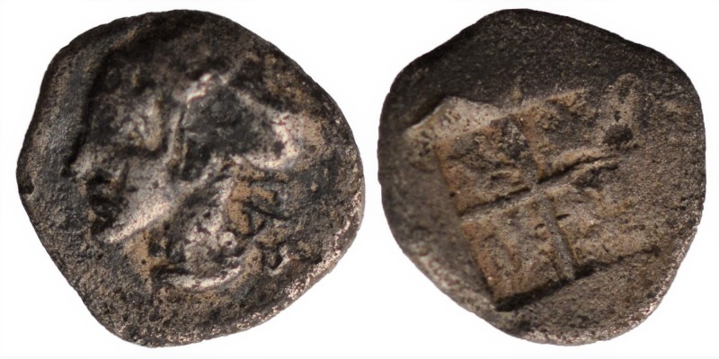 TROAS. Gargara. 5th century BC. 
Obol (Silver) ΓAP Head of a nymph to left, her...