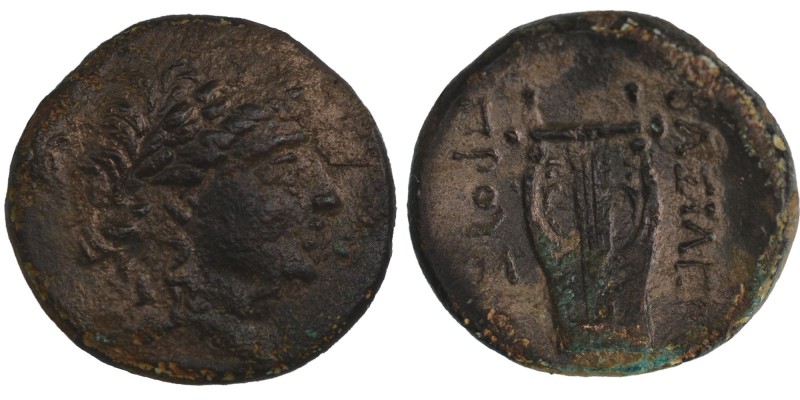 Prusias I, 229-183 BC Chr.
Æ Apollo head r. with laurel wreath // lyre. Wadding...