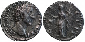 Antoninus Pius AD 138-161. 
Rome. Denarius, Condition Very Good 2.7 gr. 17 mm.