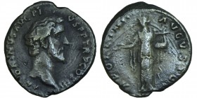 Antoninus Pius (AD 138-161). 
AR denarius Rome, AD 140-143. ANTONINVS AVG PI-VS P P TR P COS III, laureate head of Antoninus Pius right / APOLLINI •-...