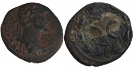 Antoninus Pius Æ22 of Antioch, Syria. AD 138-161. 
Obv: Laureate, head right / Large SC, Δ below; all within laurel wreath. BMC 307. Condition Very G...