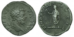 Septimius Severus. A.D. 193-211. 
AR denarius, Rome mint, Struck A.D. 201/2. SEVERVS PIVS AVG, laureate head right / FVNDAT-OR PACIS, emperor, veiled...