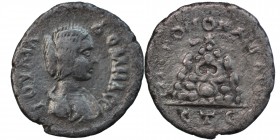 CAPPADOCIA. Caesarea. Julia Domna (Augusta, 193-217). Drachm. Dated RY 15 of Septimius Severus (206/7). Obv: IOVΛIA ΔOMNA. Draped bust right. Rev: MHT...