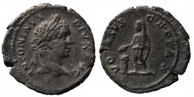 Caracalla AR Denarius. Rome, AD 201-206. 
ANTONINVS PIVS AVG, laureate and draped bust right / VOTA SVSCEPTA X, Caracalla, togate, standing left sacr...