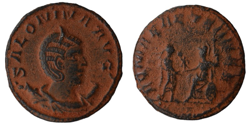 Salonina. Augusta, A.D. 254-268. 
AE, antoninianus, Antioch. SALONINA AVG diade...