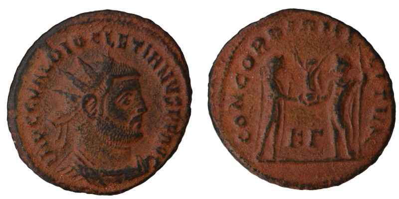 Biddr Lydia Numismatics Online Auction 3 Lot 284 Diocletian Ae Follis Cyzicus Ad 295 299 Imp C C Val Diocletianvs P F Avg Ra