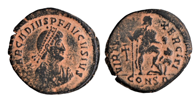 Arcadius. A.D. 383-408. 
AE majorina Constantinople mint. D N ARCADIVS P F AVGV...