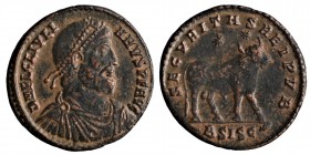 JULIAN II APOSTATA (360-363). Double Maiorina. Siscia.
Obv: D N FL CL IVLIANVS P F AVG.Diademed, draped and cuirassed bust right. Rev: SECVRITAS REI ...