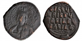 Byzantine, Basil II Bulgaroktonos. AD 976-1025. Constantinople. Follis Æ Condition: Very Good 9.8 gr. 28.5 mm.