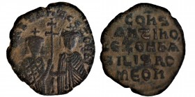 Constantine VII with Zoe AD 913-959. 
Constantinople. Follis Æ, Condition: Very Good 6.2 gr. 25.5 mm.