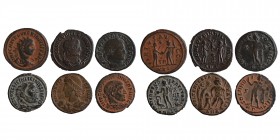 6 pieces, roman coins, as seen