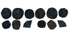 6 pieces, Byzantine coins, as seen