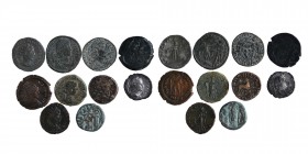 10 pieces, roman coins, as seen