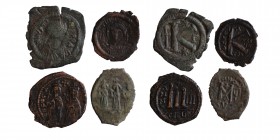 4 pieces, Byzantine coins, as seen