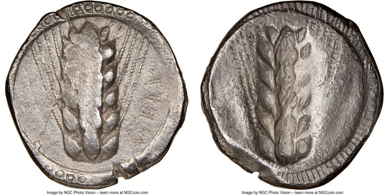 LUCANIA. Metapontum. Ca. 470-440 BC. AR stater (21mm, 7.58 gm, 12h). NGC VF 3/5 ...