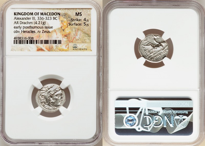MACEDONIAN KINGDOM. Alexander III the Great (336-323 BC). AR drachm (18mm, 4.21 ...