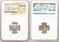MACEDONIAN KINGDOM. Alexander III the Great (336-323 BC). AR drachm (17mm, 11h). NGC Choice AU. Early posthumous issue of Magnesia ad Maeandrum, ca. 3...