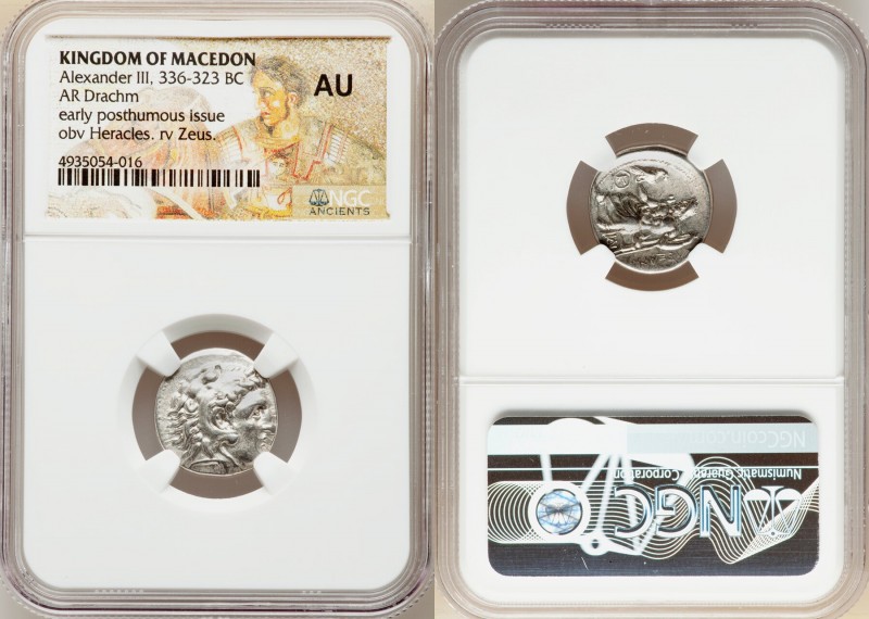 KINGDOM OF MACEDON. Alexander III (336-323 BC). AR drachm (18mm, 9h). NGC AU. Po...