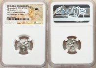 MACEDONIAN KINGDOM. Alexander III the Great (336-323 BC). AR drachm (17mm, 12h). NGC AU. Early posthumous issue of Colophon, ca. 310-301 BC. Head of H...