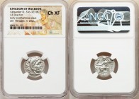 MACEDONIAN KINGDOM. Alexander III the Great (336-323 BC). AR drachm (18mm, 12h). NGC Choice XF. Posthumous issue of 'Colophon', 310-301 BC. Head of He...