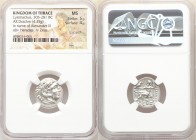 THRACIAN KINGDOM. Lysimachus (305-281 BC). AR drachm (19mm, 4.35 gm, 12h). NGC MS 5/5 - 4/5, light scratch. Posthumous Alexander type issue of Abydus(...