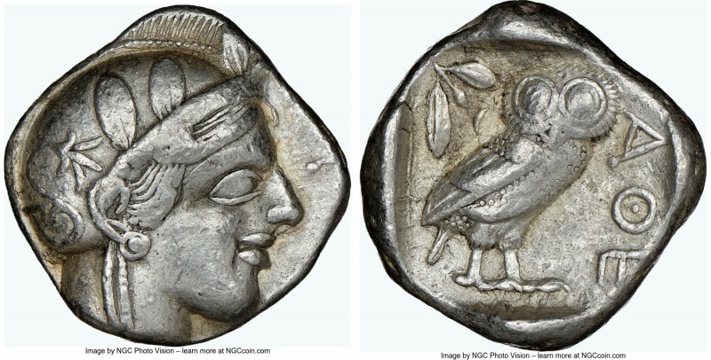 ATTICA. Athens. Ca. 440-404 BC. AR tetradrachm (25mm, 17.15 gm, 10h). NGC Choice...
