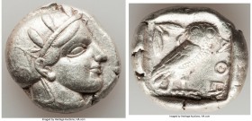 ATTICA. Athens. Ca. 440-404 BC. AR tetradrachm (26mm, 17.15 gm, 10h). Fine. Mid-mass coinage issue. Head of Athena right, wearing crested Attic helmet...