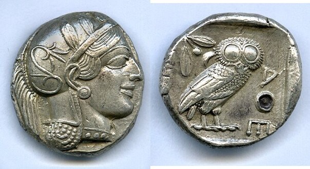 ATTICA. Athens. Ca. 440-404 BC. AR tetradrachm (24mm, 17.18 gm, 10h). XF. Mid-ma...