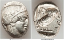 ATTICA. Athens. Ca. 440-404 BC. AR tetradrachm (26mm, 17.20 gm, 1h). Choice XF. Mid-mass coinage issue. Head of Athena right, wearing crested Attic he...