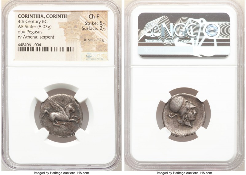 CORINTHIA. Corinth. Ca. early-mid 4th century BC. AR stater (22mm, 8.03 gm, 12h)...