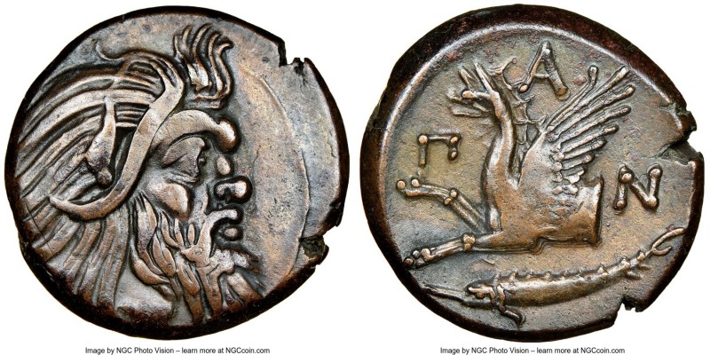 CIMMERIAN BOSPORUS. Panticapaeum. 4th century BC. AE (20mm, 5h). NGC Choice VF. ...