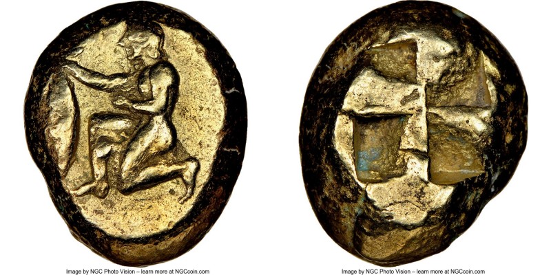 MYSIA. Cyzicus. Ca. 500-450 BC. EL stater (18mm, 16.07 gm). NGC XF 4/5 - 4/5. Nu...