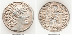 SELEUCID KINGDOM. Philip I Philadelphus (ca. 95/4-76/5 BC). Aulus Gabinius, as Proconsul (57-55 BC). AR tetradrachm (26mm, 15.80 gm, 1h). About VF. Po...