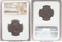 Hadrian (AD 117-138). AE as (27mm, 12.13 gm, 5h). NGC Choice XF 5/5 - 3/5. Rome, AD 134-138. HADRIANVS-AVG COS III P P, bare headed, draped bust of Ha...
