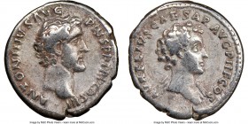 Antoninus Pius, as Augustus (AD 138-161), with Marcus Aurelius, as Caesar. AR denarius (18mm, 6h). NGC VF. Rome, AD 140. ANTONINVS AVG PI-VS P P TR P ...