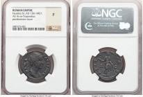 Faustina Sr. (AD 138-140/1). AE as or dupondius (26mm, 12h). NGC Fine. Rome, after AD 140/1. DIVA-FAVSTINA, draped bust of Diva Faustina Senior right,...