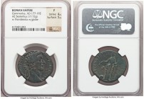 Commodus (AD 177-192). AE sestertius (30mm, 17.72 gm, 1h). NGC Fine 4/5 - 5/5. Rome, AD 183. M COMMODVS ANTONINVS AVG PIVS, laureate head of Commodus ...