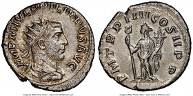 Philip I (AD 244-249). AR antoninianus (22mm, 4.24 gm, 6h). NGC MS 5/5 - 4/5. Antioch, AD 247. IMP M IVL PHILIPPVS AVG, radiate, draped and cuirassed ...