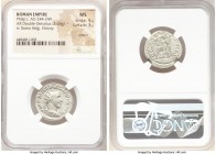 Philip I (AD 244-249). AR antoninianus (21mm, 3.63 gm, 5h). NGC MS 5/5 - 3/5, scratch. Rome, AD 244-247. IMP M IVL PHILIPPVS AVG, radiate, draped and ...