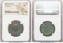 Herennia Etruscilla (AD 249-253). AR sestertius (23mm, 11h). NGC VF. Rome. HERENNIA ETRVSCILLA AVG, draped bust of Herennia Etruscilla right on cresce...