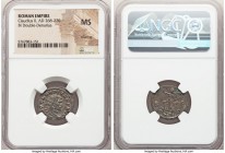 Claudius II (AD 268-270). AR antoninianus (21mm, 1h). NGC MS, Silvering. Mediolanum. IMP C CLAUDIVS P F AVG, radiate, draped bust of Claudius II right...