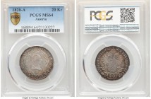 Franz I 20 Kreuzer 1820-A MS64 PCGS, Vienna mint, KM2143. Rainbow toning over reflective fields, light adjustments. 

HID09801242017

© 2020 Herit...