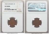 George V 3-Piece Lot of Certified Cents NGC, 1) Cent 1923 - VF30 Brown 2) Cent 1924 - AU58 Brown 3) Cent 1926 - AU55 Brown Ottawa mint, KM28. Sold as ...