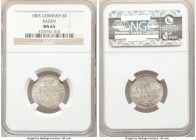 Baden. Karl Friedrich 6 Kreuzer 1805 MS65 NGC, KM138, AKS-4. 

HID09801242017

© 2020 Heritage Auctions | All Rights Reserve